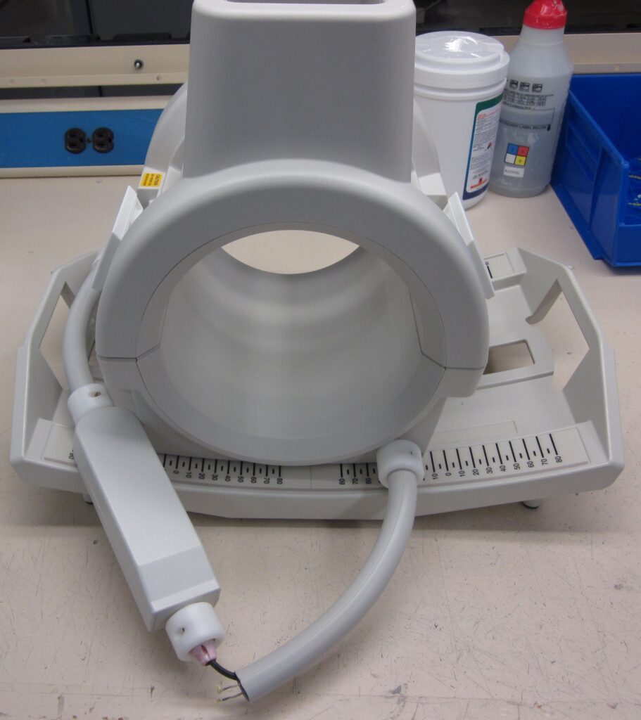 Many MRI coil failures are related to the cable. Photo of a pulled cable.